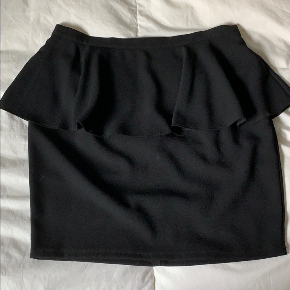 Topshop black peplum skirt
